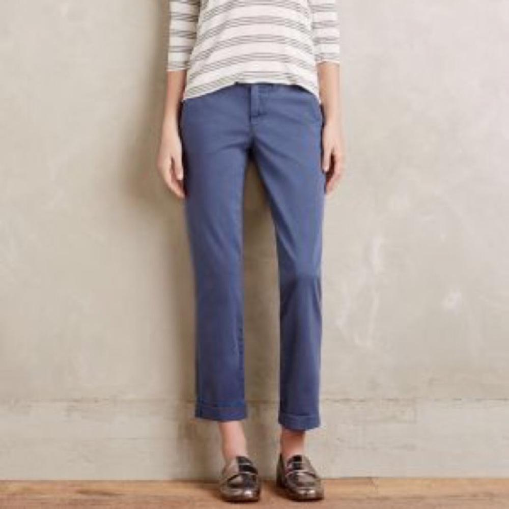 Pilcro and the Letterpress Blue Chino Pants